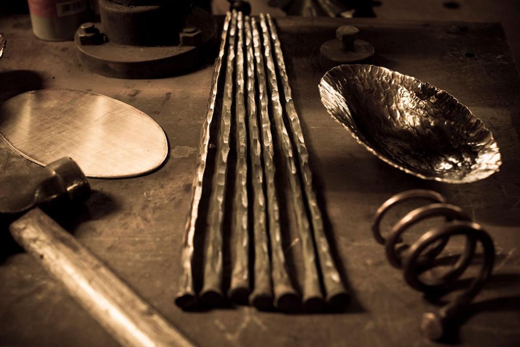 The Anvil Rooms Restaurant, Doha: A selection of bronze tableware